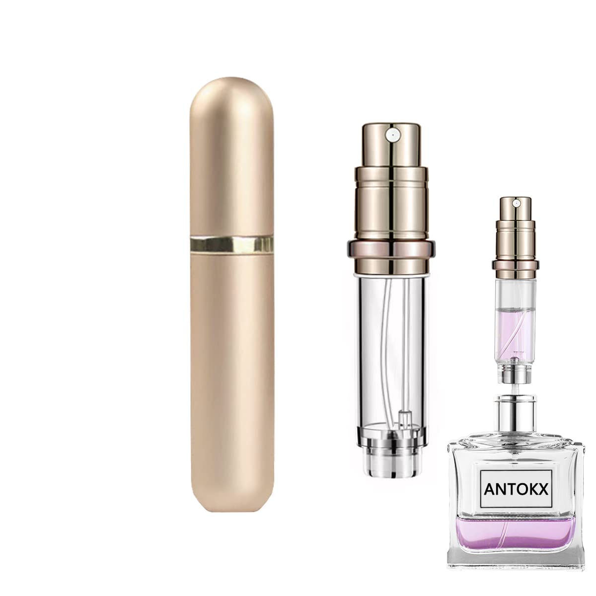 ANTOKX bouteille parfum voyage 5ml, compacte et fiable pour le déplacement.