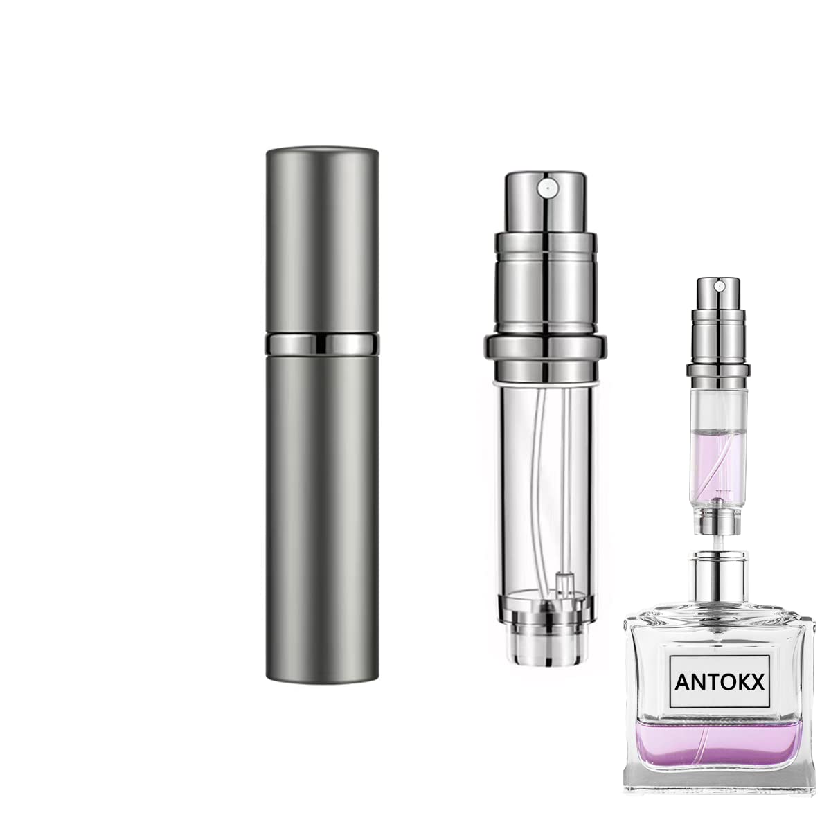 ANTOKX bouteille parfum voyage 5ml : pratique et compacte pour vos voyages quotidiens.