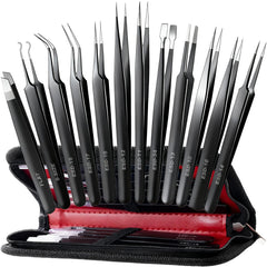 Antonki ensemble pinces precision 12 pieces avec etui pour rangement pratique