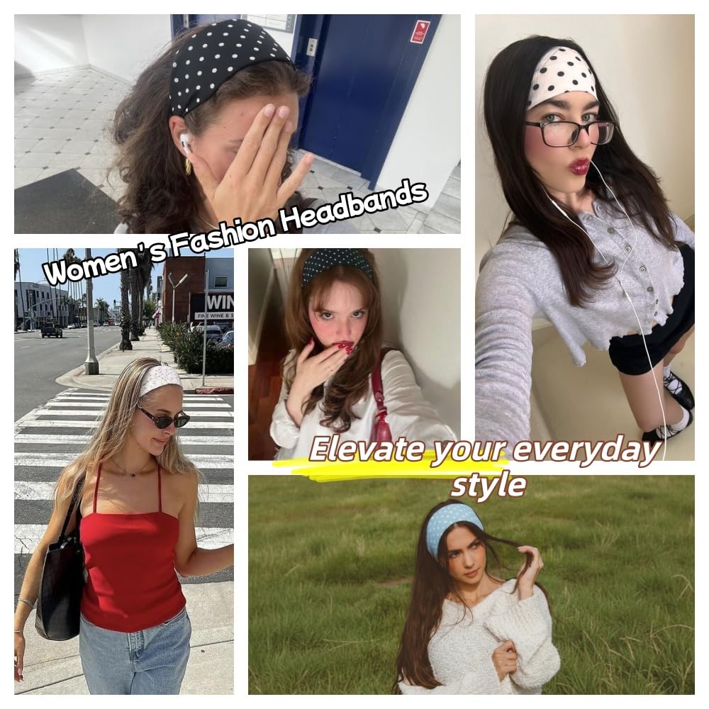 Bandeau Anvnkl pois multicolore femmes – coordonne facilement vos tenues sportives.