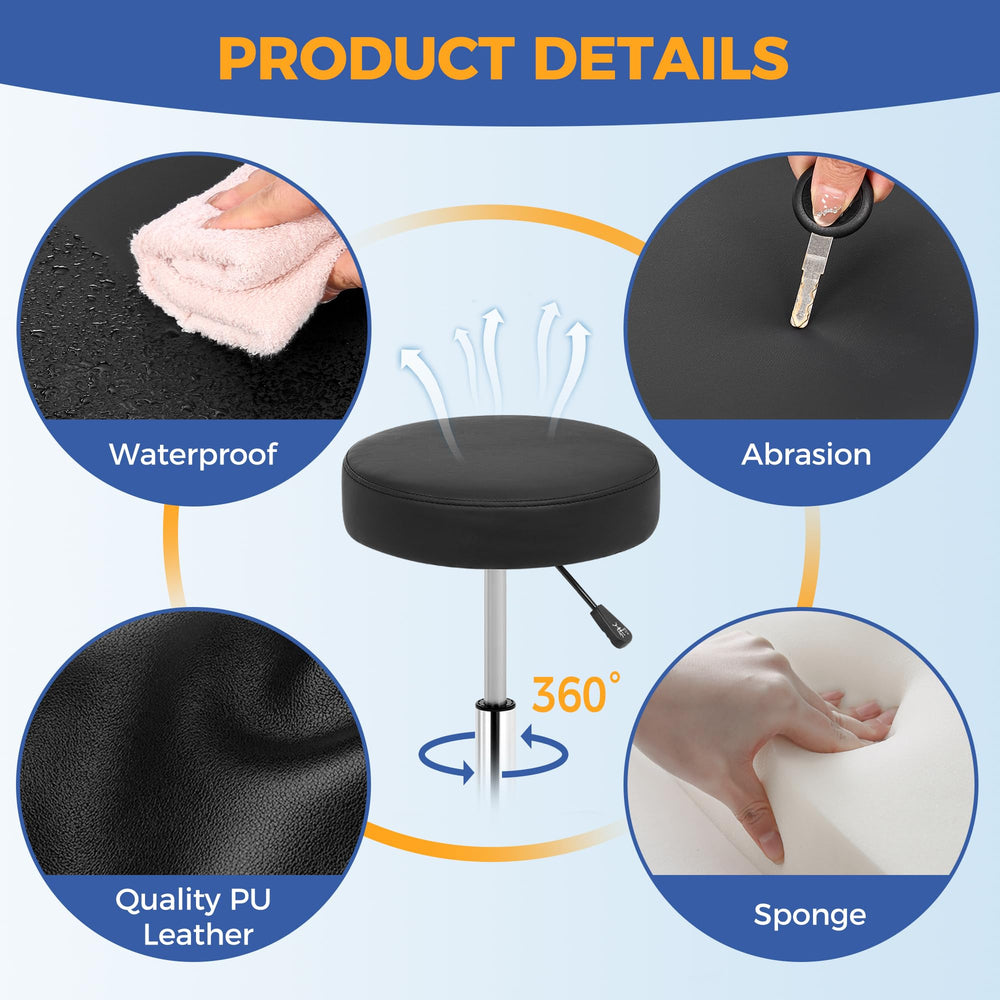 ANWBROAD tabouret roulant base métallique robuste pour stabilité