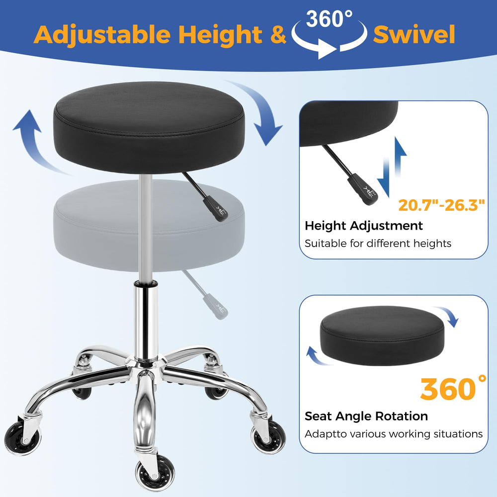 ANWBROAD tabouret roulant charge maximale 450 livres pour usage pro