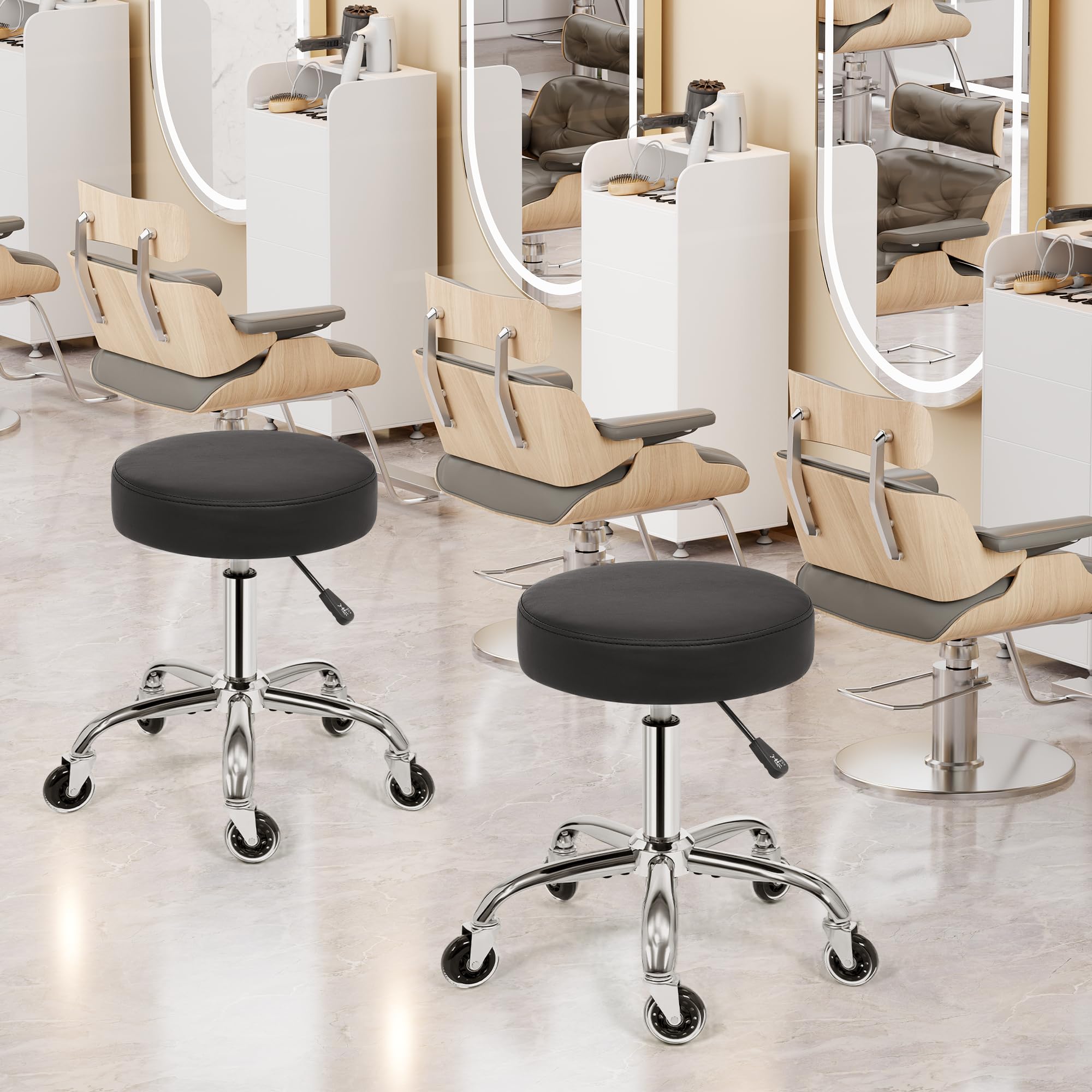 ANWBROAD tabouret roulant hauteur reglable pour postes de travail variés