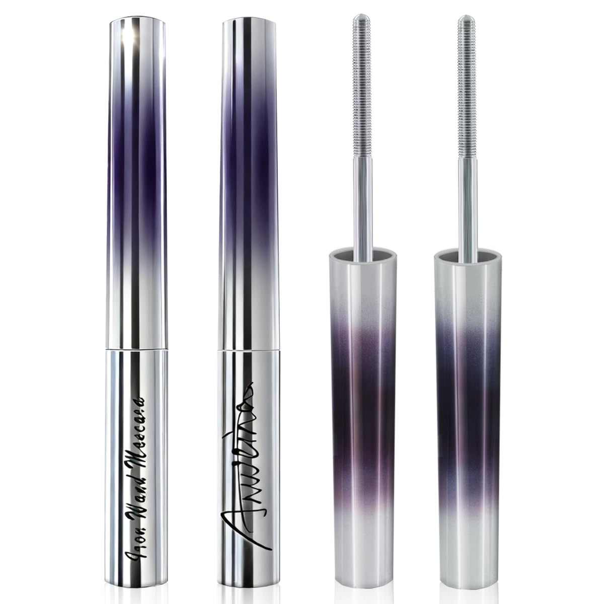 Anweina Iron Wand Mascara brush close-up shows precise design for even color.