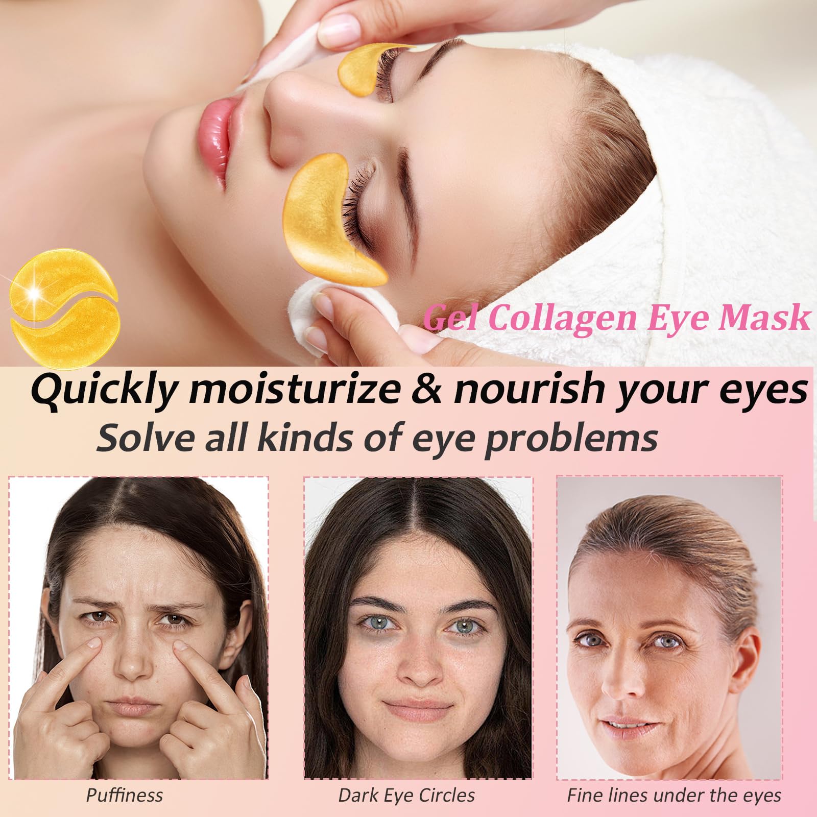 Anweina masque yeux hydrogel, texture douce qui pénètre rapidement.