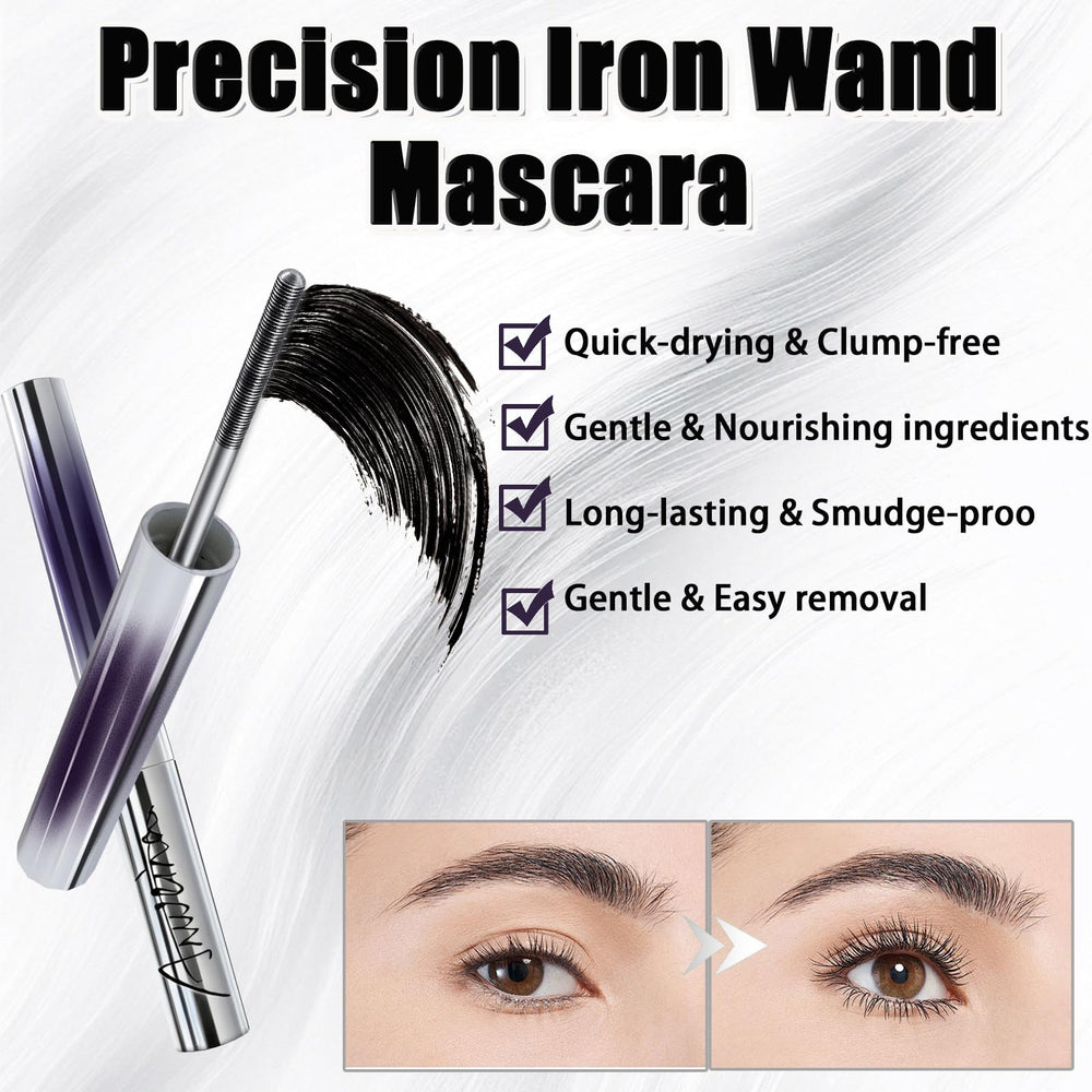 Anweina Metal Wand Mascara demonstrates 3D curl for lifted lashes.