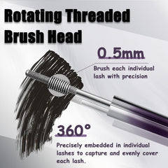 Anweina Waterproof Mascara on lashes delivers smudge-proof wear all day.