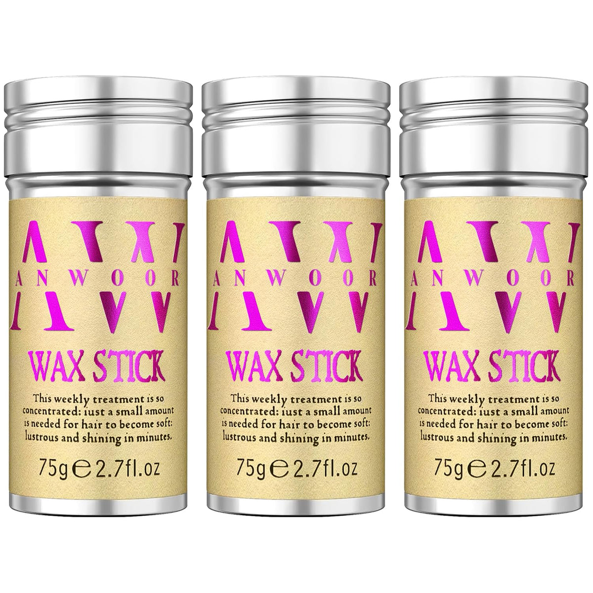 AnWoor Stick Cire Cheveux : emballage élégant et utilisation simple.