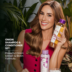 ANYELUZ Après-shampoing à l'oignon, flacon élégant démêlant et assouplissant les cheveux.