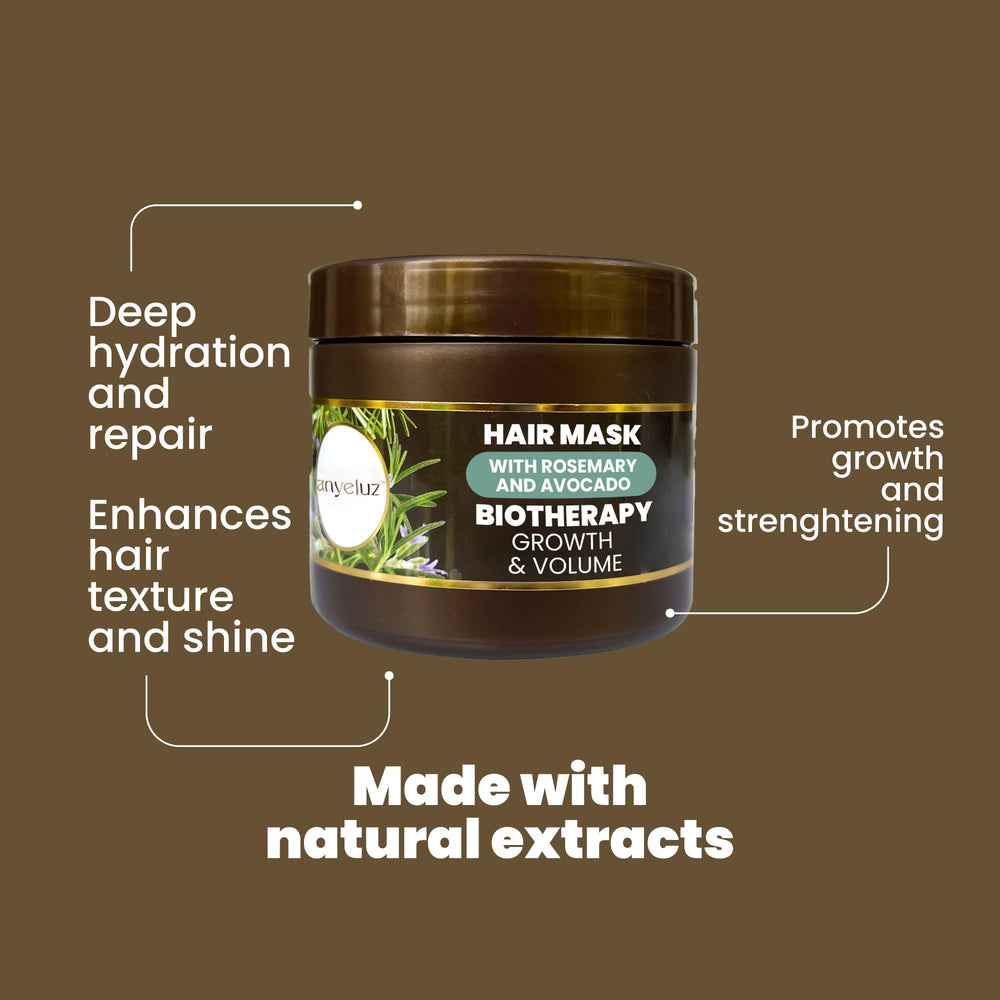 ANYELUZ Brillance et texture – Cheveux visiblement plus lisses et brillants.