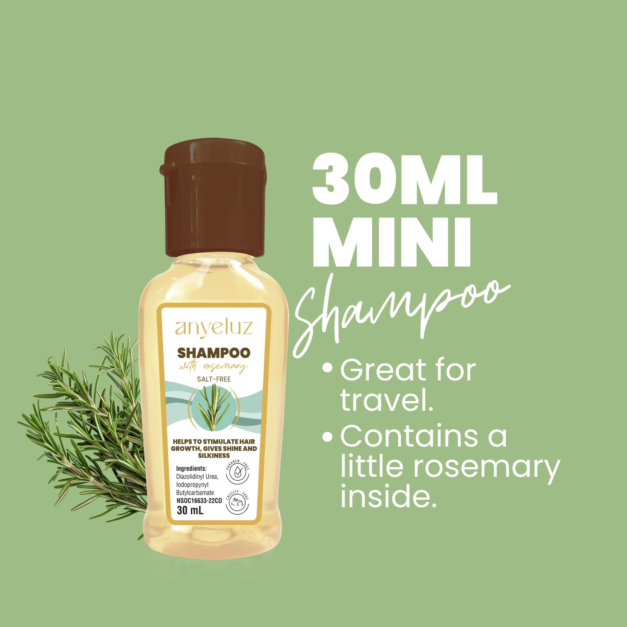 ANYELUZ Shampoing Romarin - Texture crème légère et facile à appliquer.
