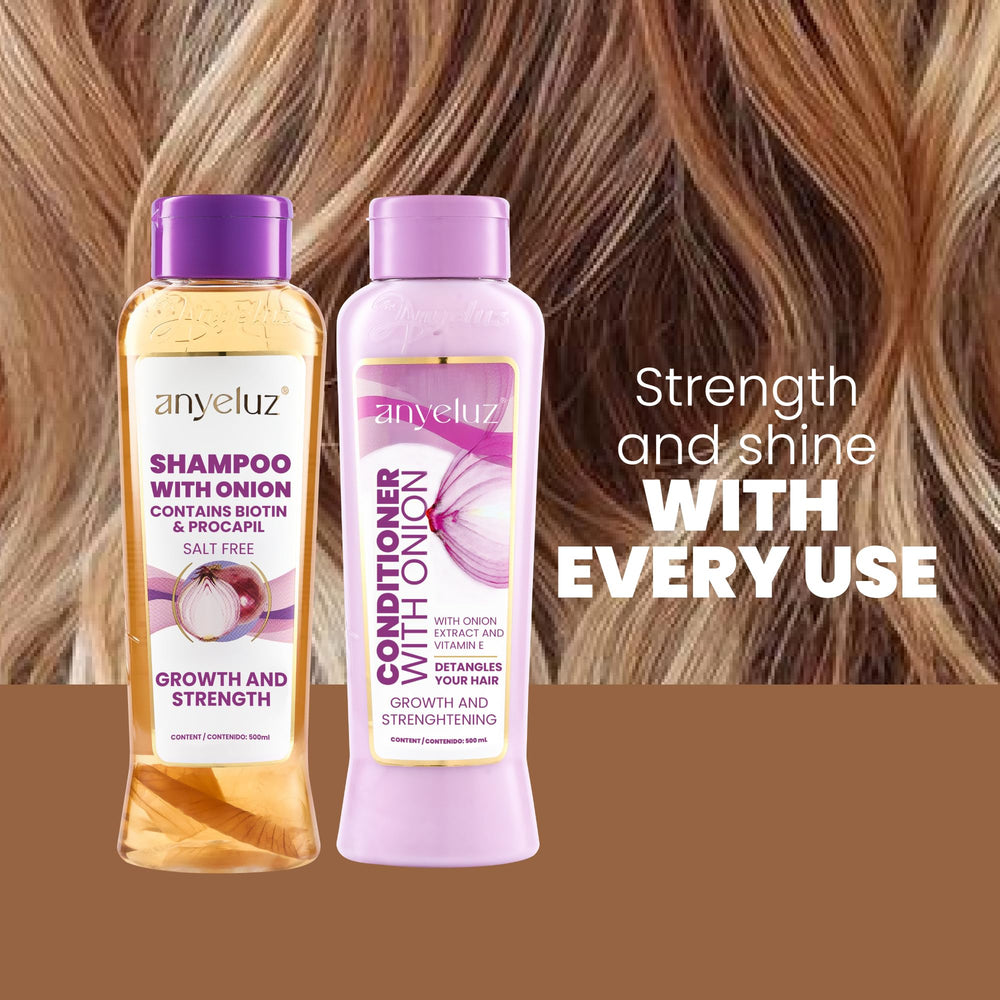 ANYELUZ Shampoing à l'oignon, infusion visible revitalisant la fibre capillaire.