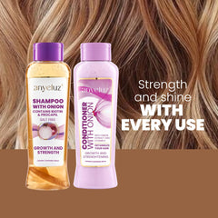 ANYELUZ Shampoing à l'oignon, infusion visible revitalisant la fibre capillaire.
