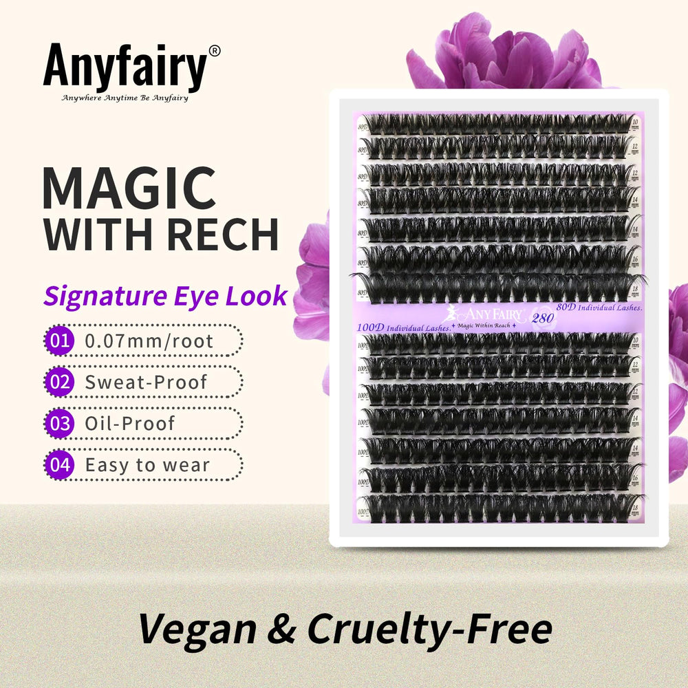 ANYFAIRY kit cils — utilisation professionnelle pour résultats soignés.