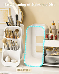 Anylady Base élevée et tiroirs lisses, esthétique chic pour coiffeuse et bureau.