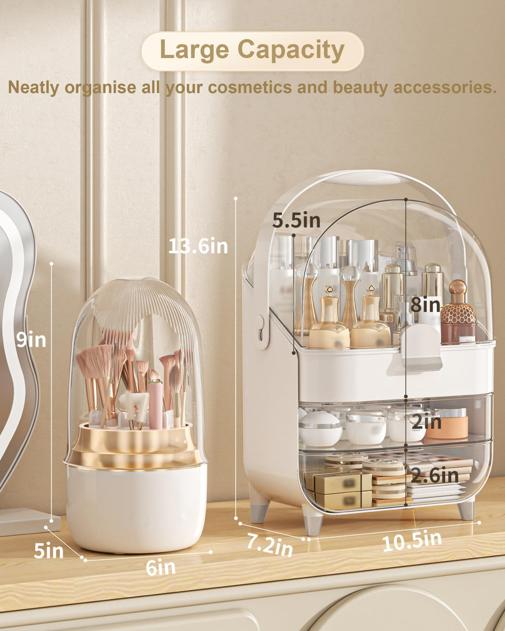 Anylady boîte soin visage avec couvercle transparent pour repérer rapidement.