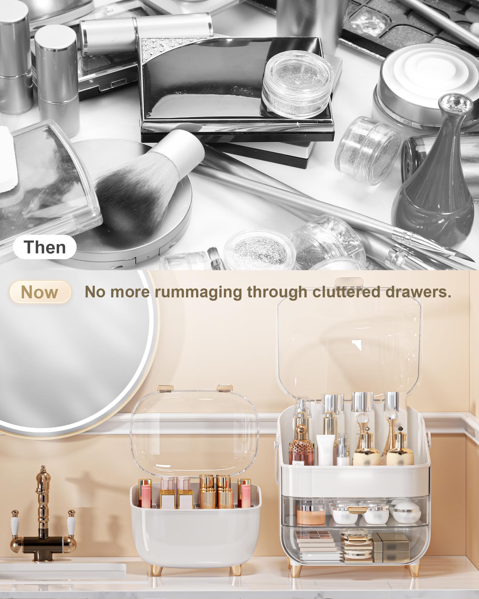 Anylady Etagere trois niveaux pour produits beauté, accès ordonné.