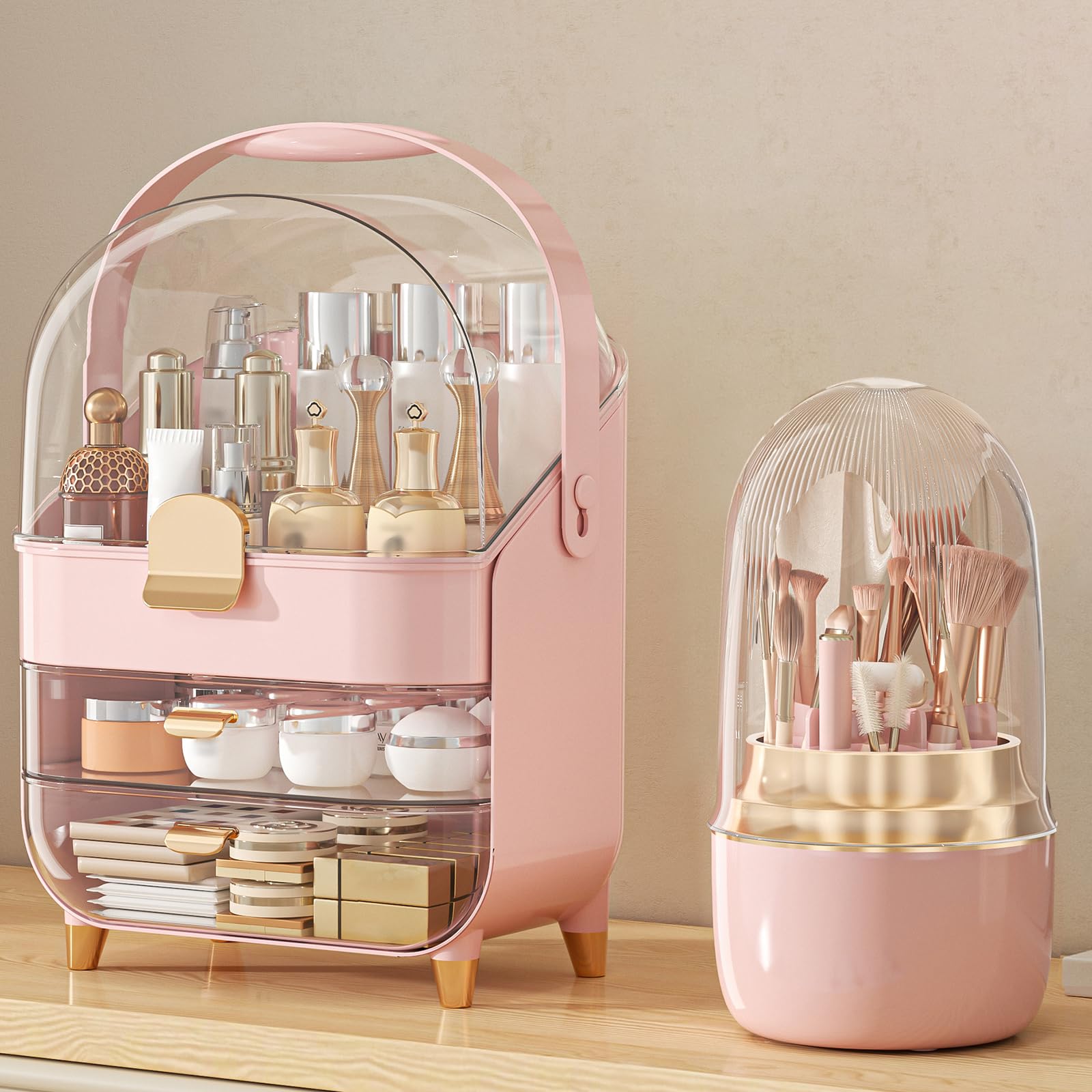 Anylady Organisateur Maquillage etageres triple: rangement efficace pour tous vos cosmétiques.