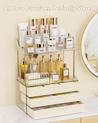 Anylady organiseur maquillage plan de travail en acier renforcé, capacité utile.