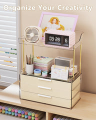 Anylady tiroirs anti-poussière pour maquillage et bijoux, rangement hygiénique.