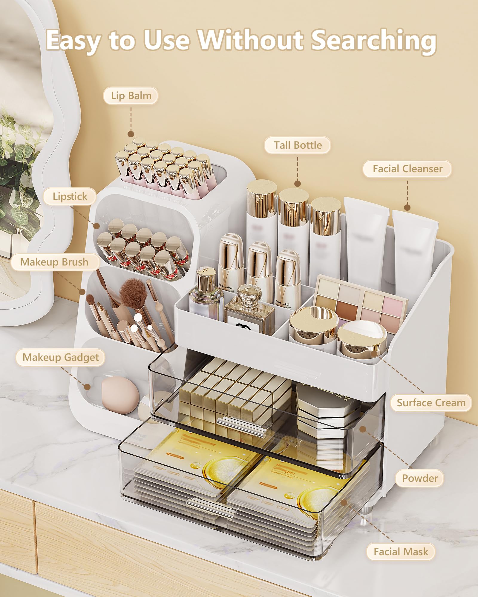 Anylady Solution polyvalente pour rangement maquillage, soins et accessoires au quotidien.