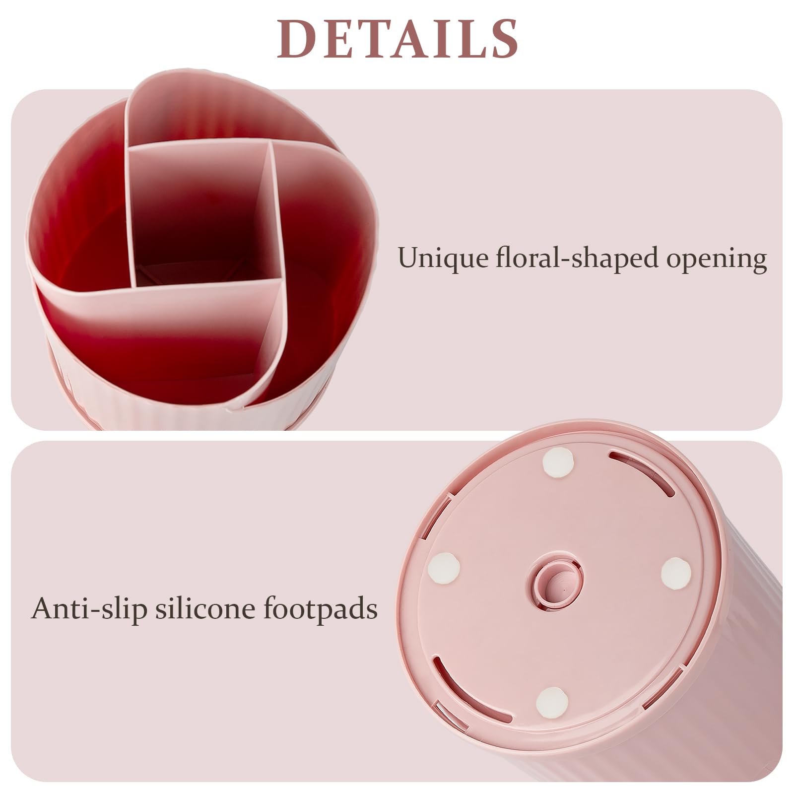 Anyoifax design floral avec rayures verticales rose qui sublime votre coiffeuse.