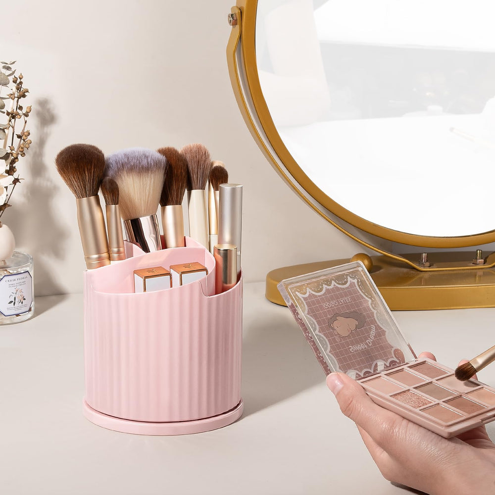 Anyoifax organisateur maquillage à 5 emplacements rose, rangement clair et pratique.