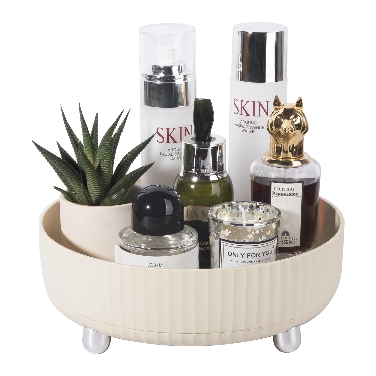 Anyoifax organisateur maquillage rotation 360: accès rapide aux produits beauté sur la coiffeuse.