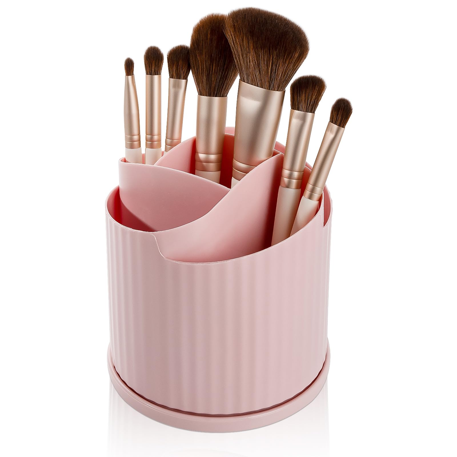 Anyoifax porte-maquillage 360° rose avec base en silicone pour un accès rapide.