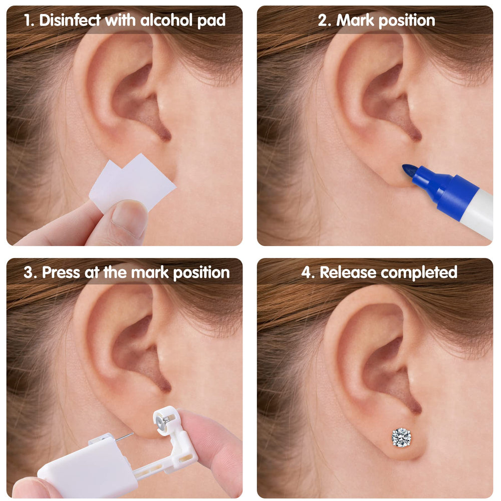 Anzero gaz EO stérilisé pour une hygiène élevée avant piercing.