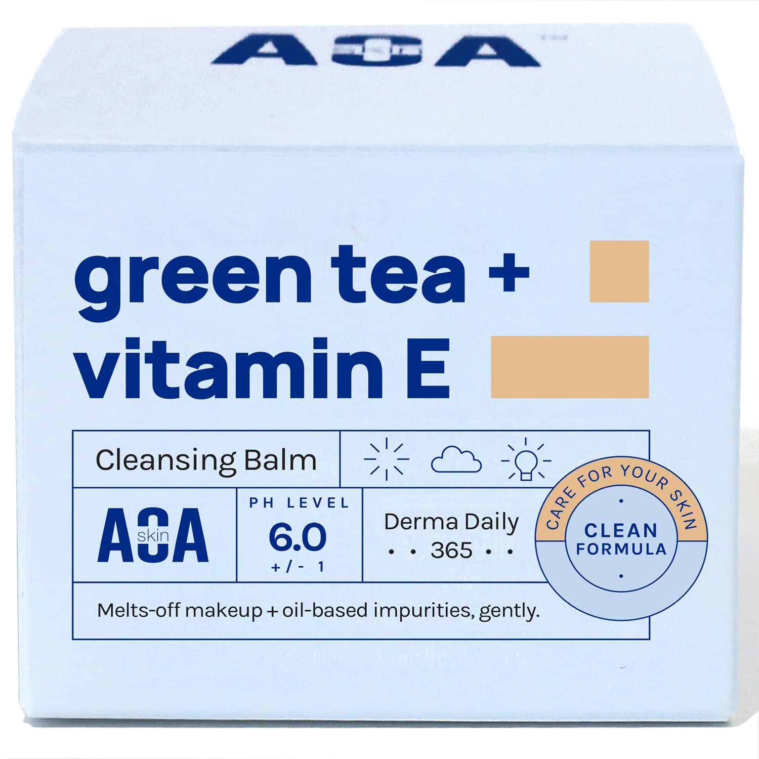 AoA Studio baume démaquillant thé vert et vitamine E — emballage élégant et pratique.