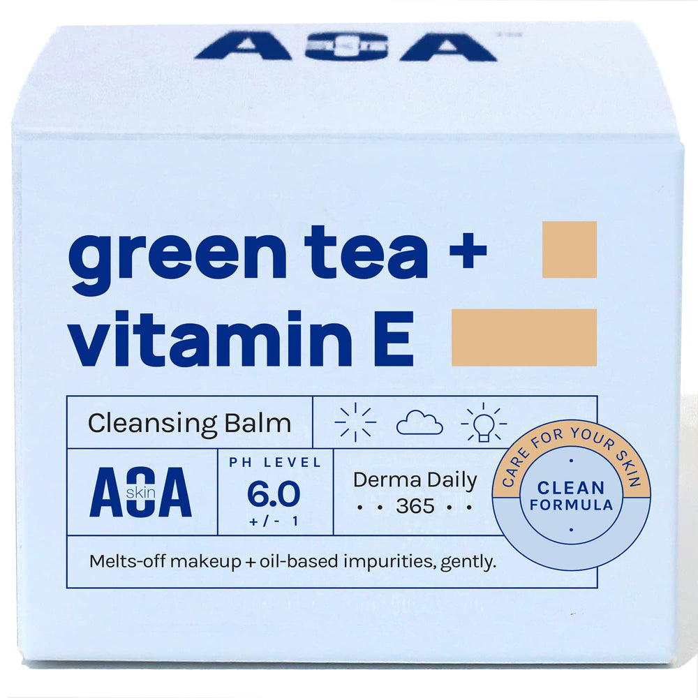 AoA Studio baume démaquillant thé vert et vitamine E — emballage élégant et pratique.