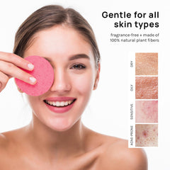 AOA STUDIO éponge visage rose aperçu doux pour une routine spa à domicile.