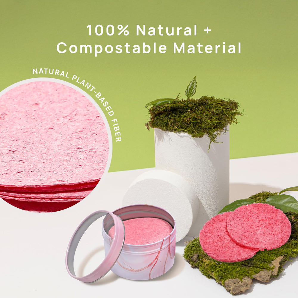 AOA STUDIO éponge visage rose utilisation quotidienne nettoie pores et maquillage.