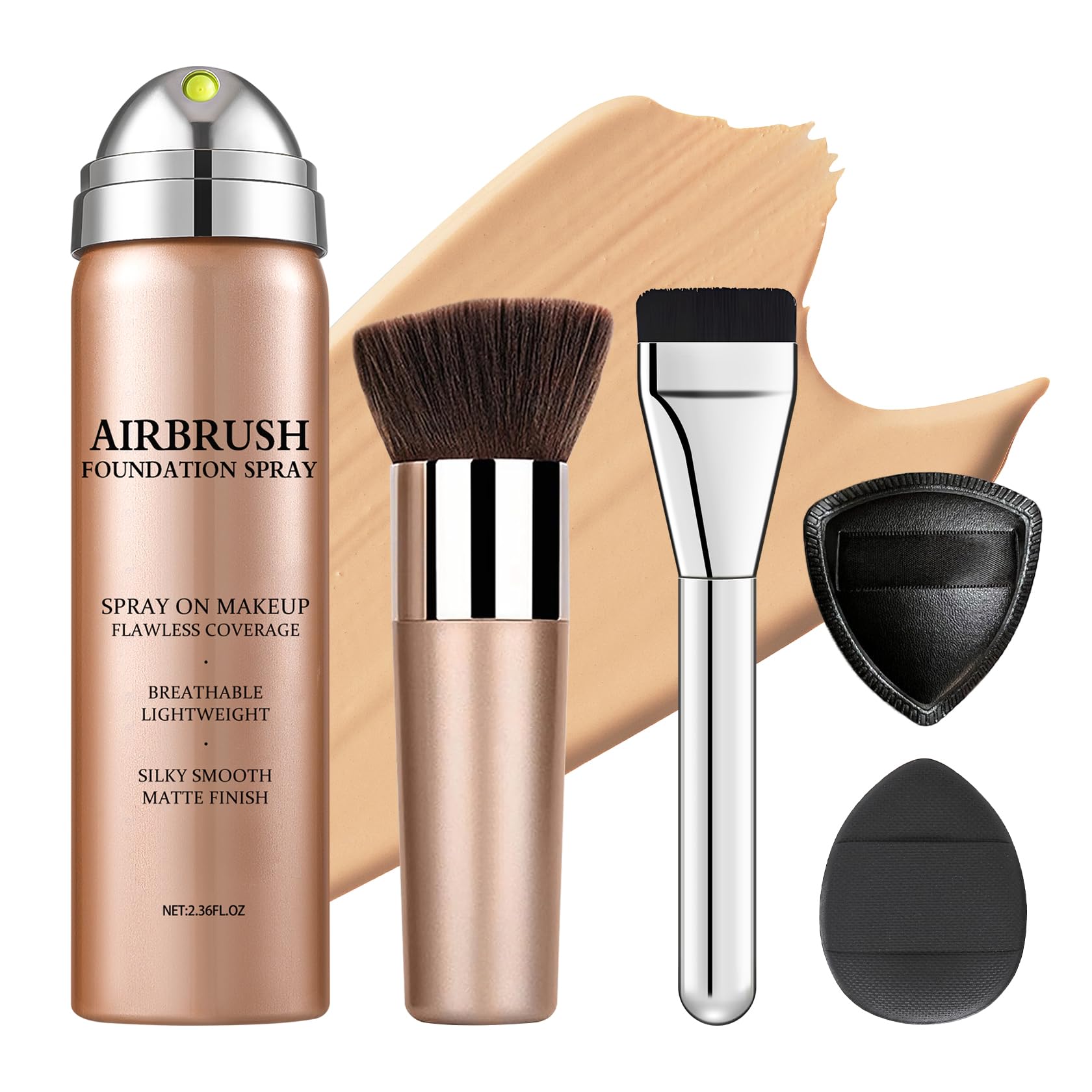 AOAZXBB fond de teint aerosol flacon pulvérisation ultra-fin pour couvrance naturelle.