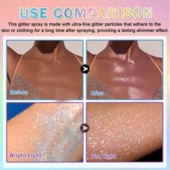 AOAZXBB spray pailleté clavicule: accent glamour et brillance.