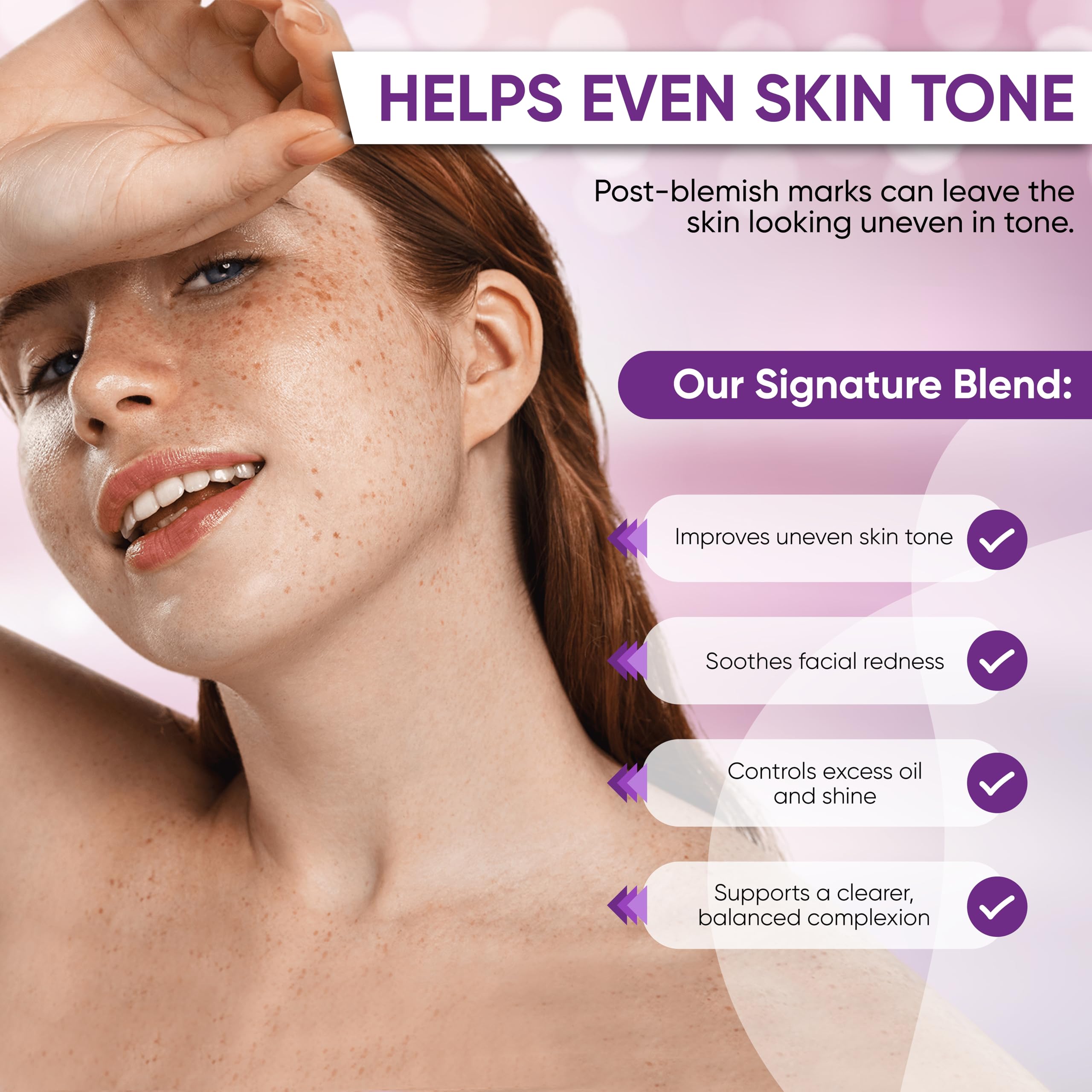 Even-tone focus with blur-friendly texture for a more uniform complexion