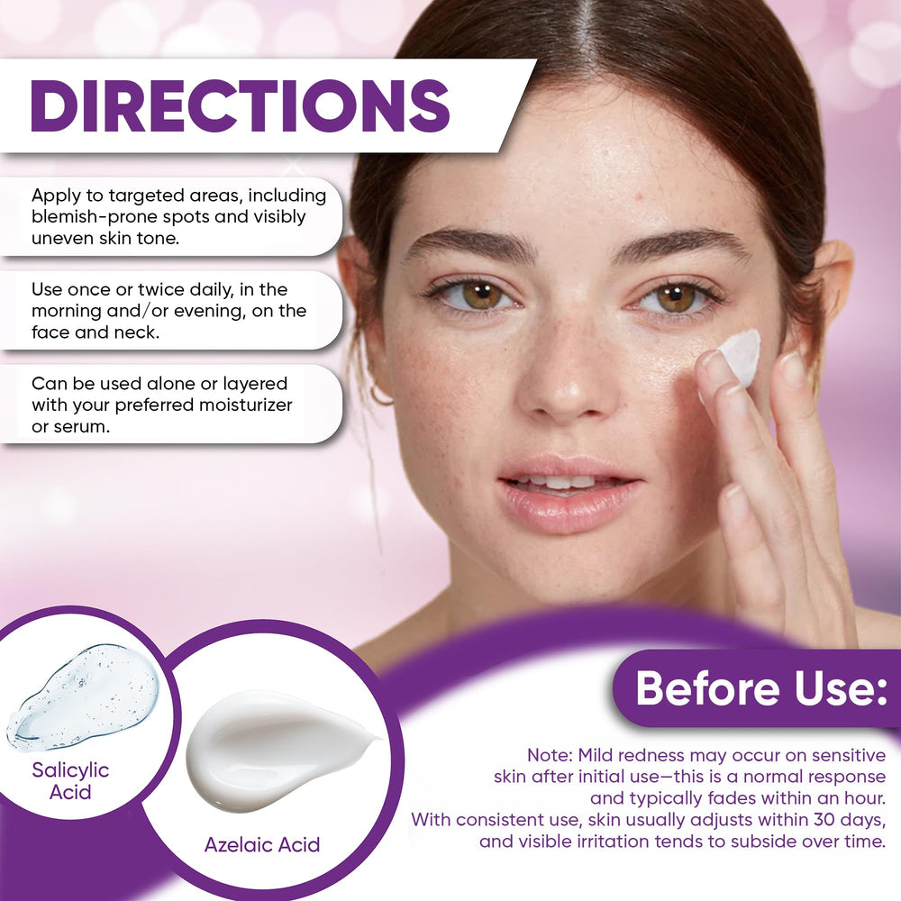 Texture smoothing visuals suggest reduced roughness and refined skin texture