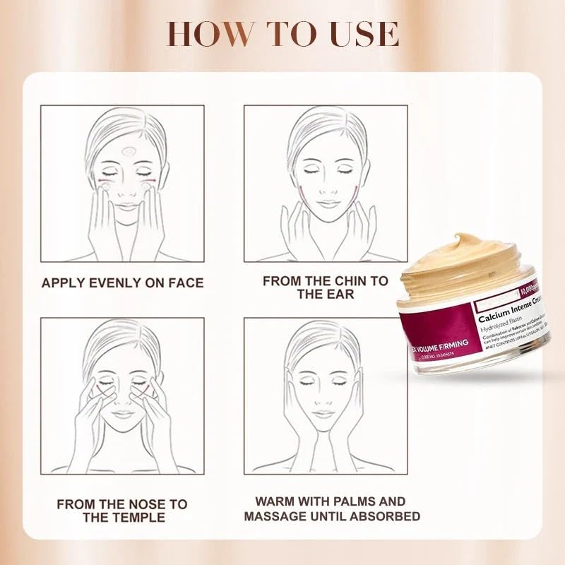 Aocesk Crème Calcium Emballage présente le flacon pratique et élégant.