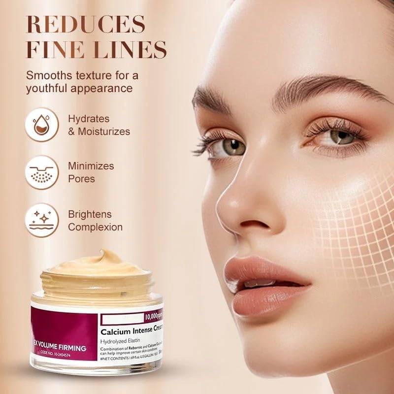 Aocesk Calcium Lissage Rides Fines améliore la texture générale du visage.