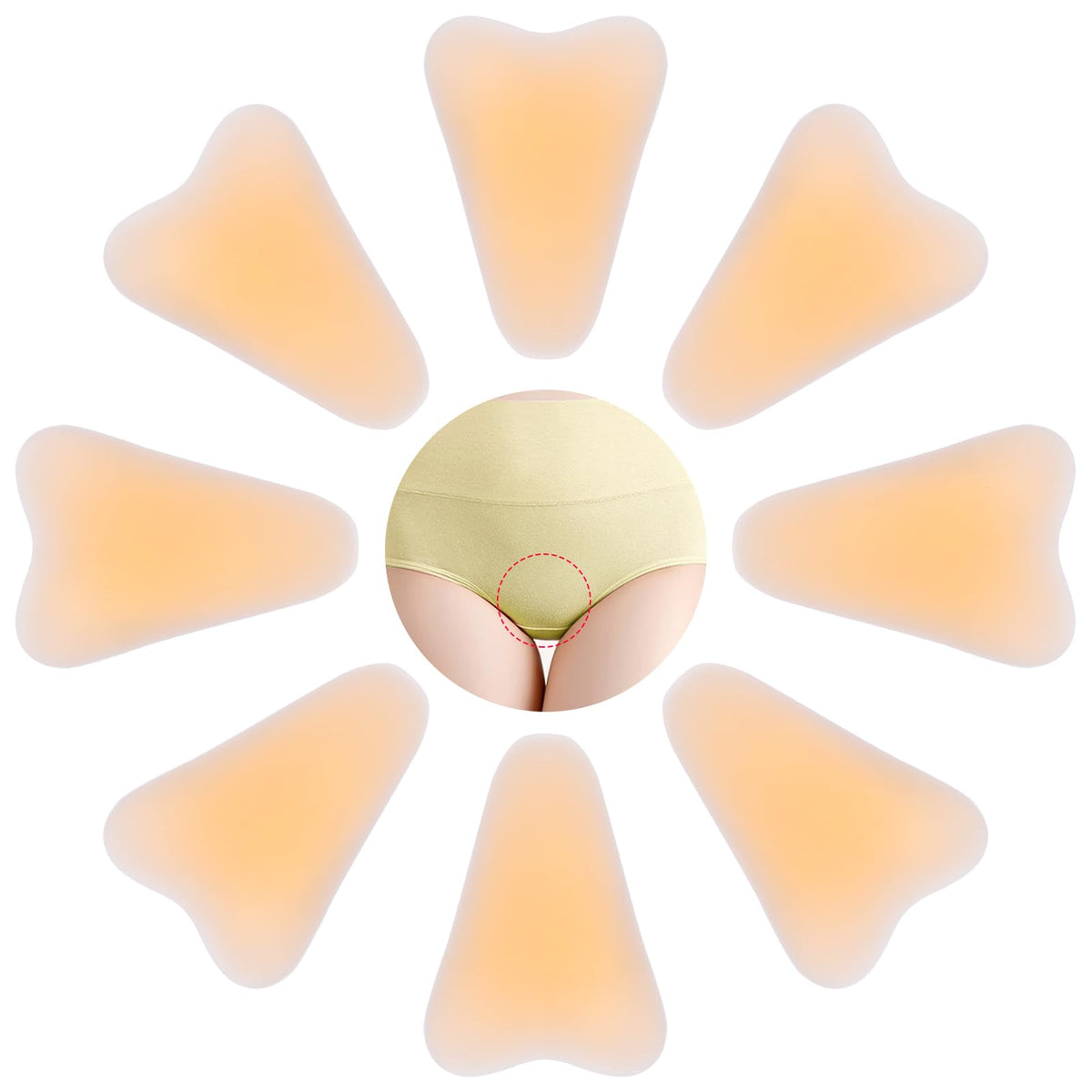 Aoefykp pad silicone forme en Y évite les contours visibles.