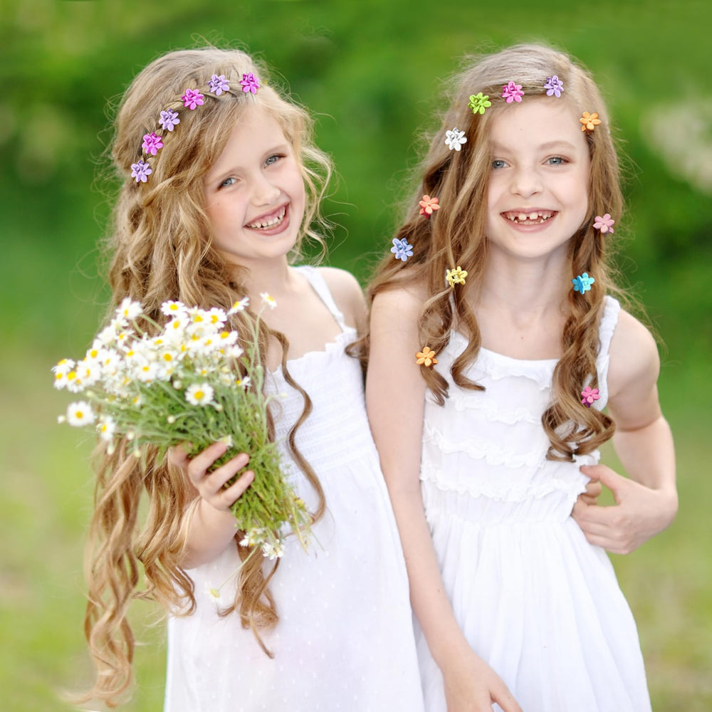 AOENJIE accessoire cheveux, pince fleurs colorée, idéale pour enfants et adultes.