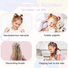 AOENJIE broches-cheveux mini-fleurs rétro Annees-90