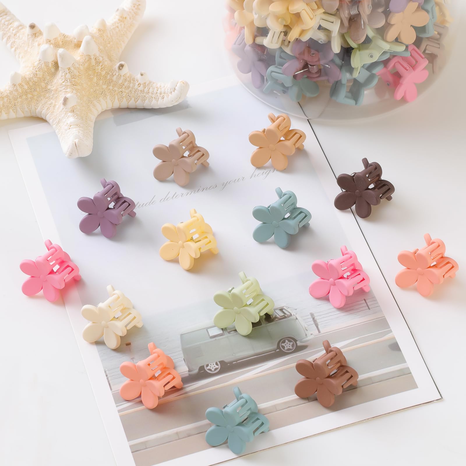AOENJIE petites pinces à cheveux fleurs, taille réduite, adaptées cheveux fins ou épais.