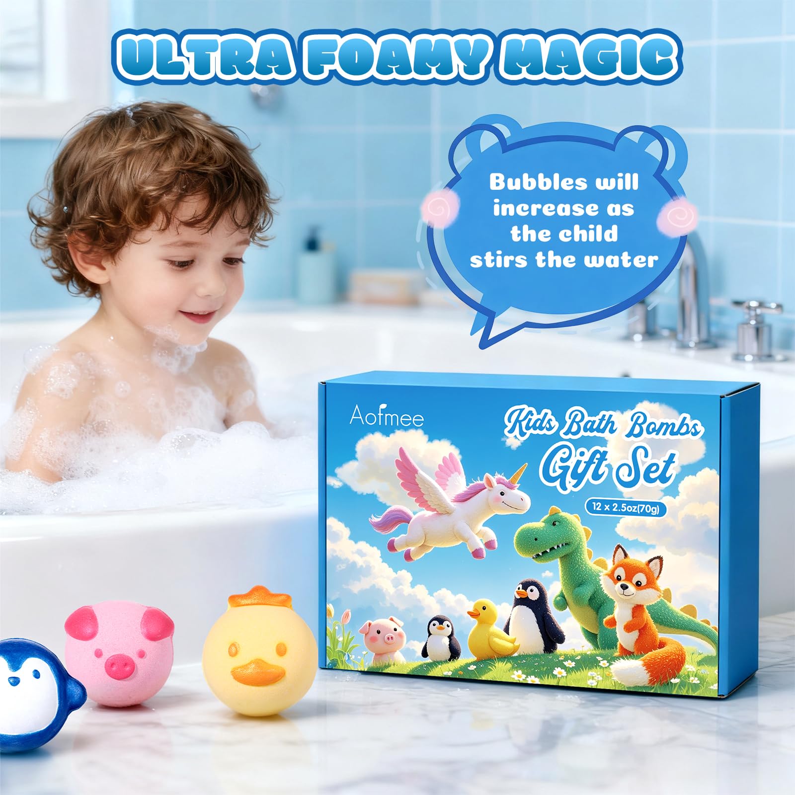 Aofmee bombes de bain – ingrédients naturels et sûrs pour peaux sensibles