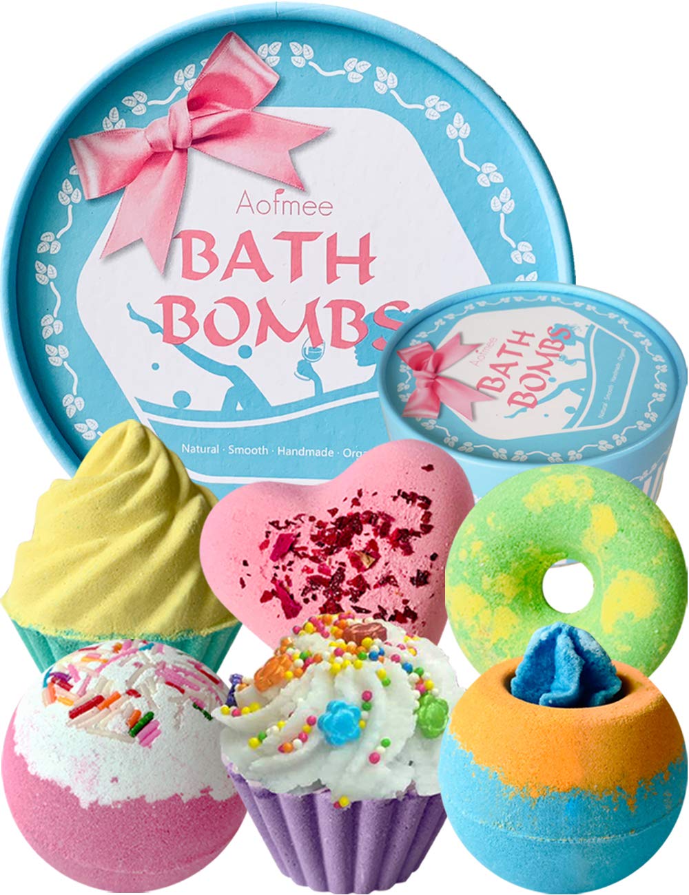 Bombe de bain Aofmee rose aromatique pour une détente parfumée.
