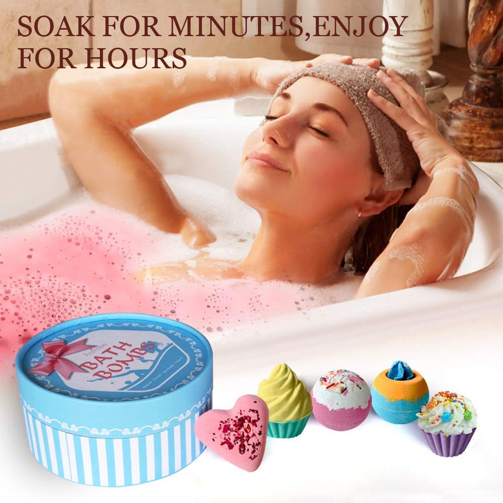 Soin hydratant Aofmee bombe bain laissant une peau douce.