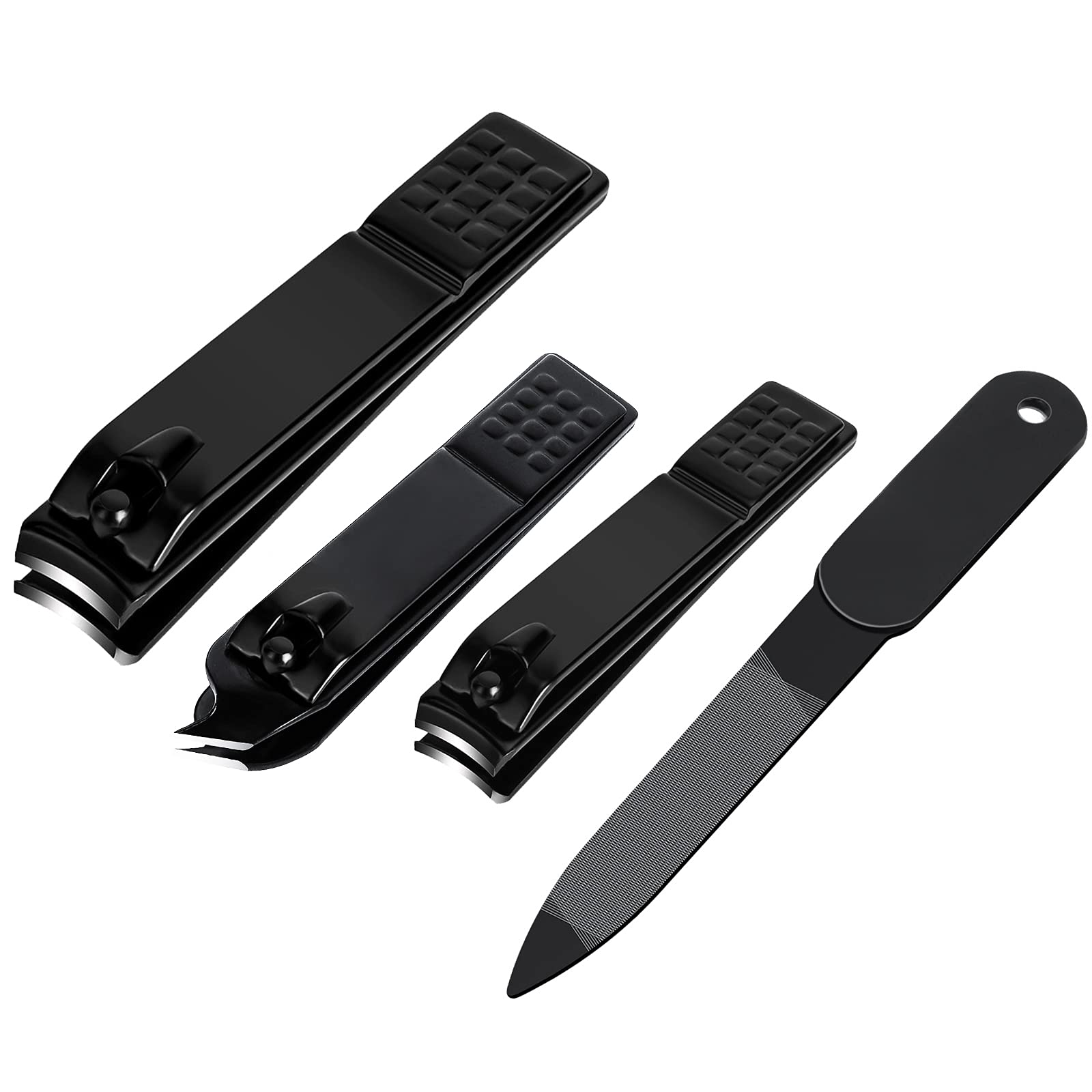Aogeili ensemble coupe-ongles noir pour tous les âges, pratique à la maison.
