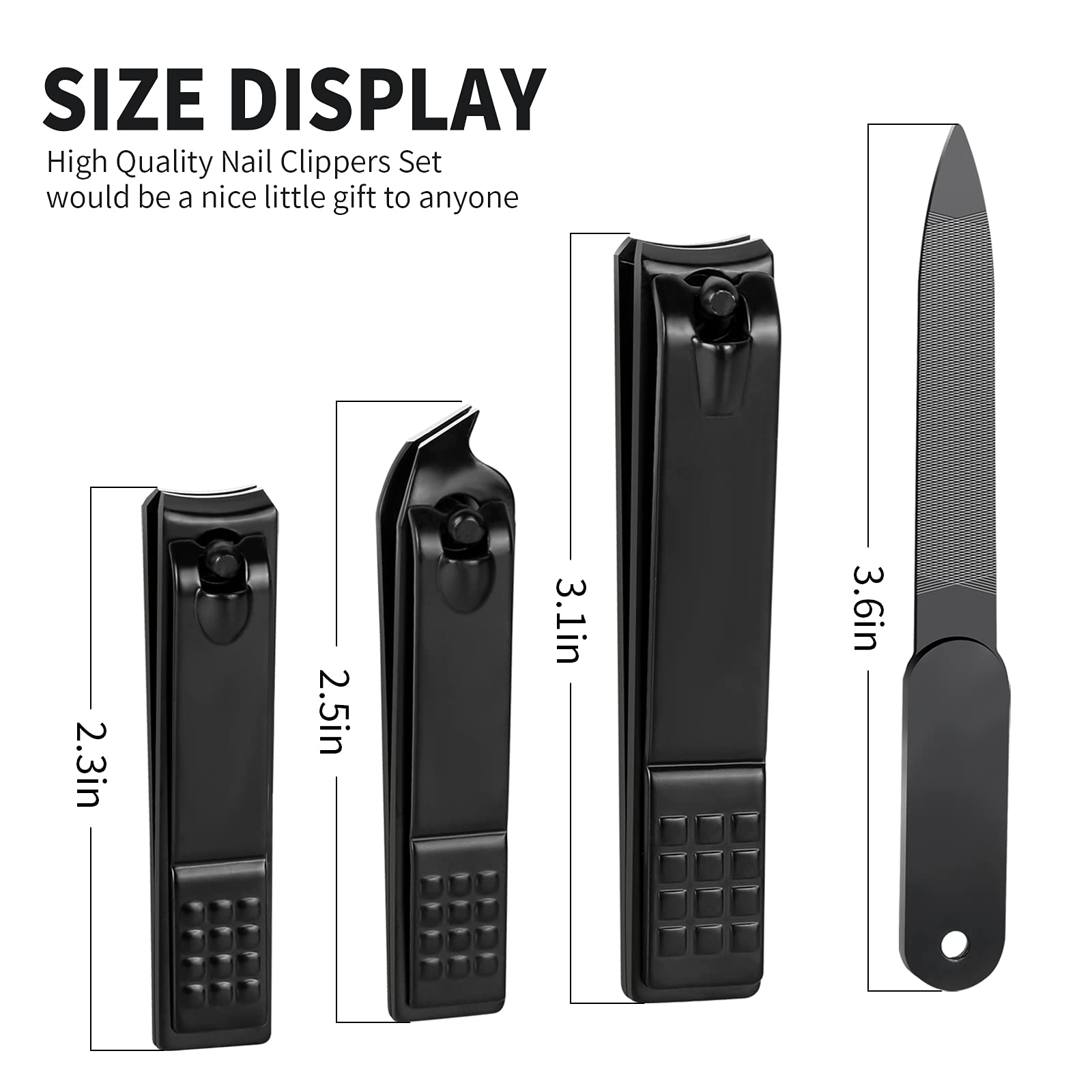 Aogeili kit 4 pièces noir pratique pour la maison et les voyages.