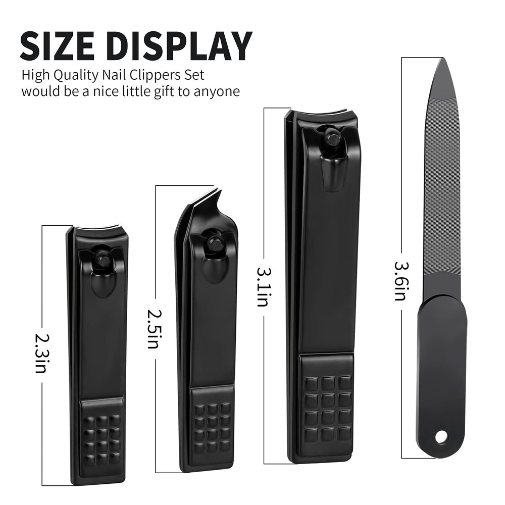 Aogeili kit 4 pièces noir pratique pour la maison et les voyages.